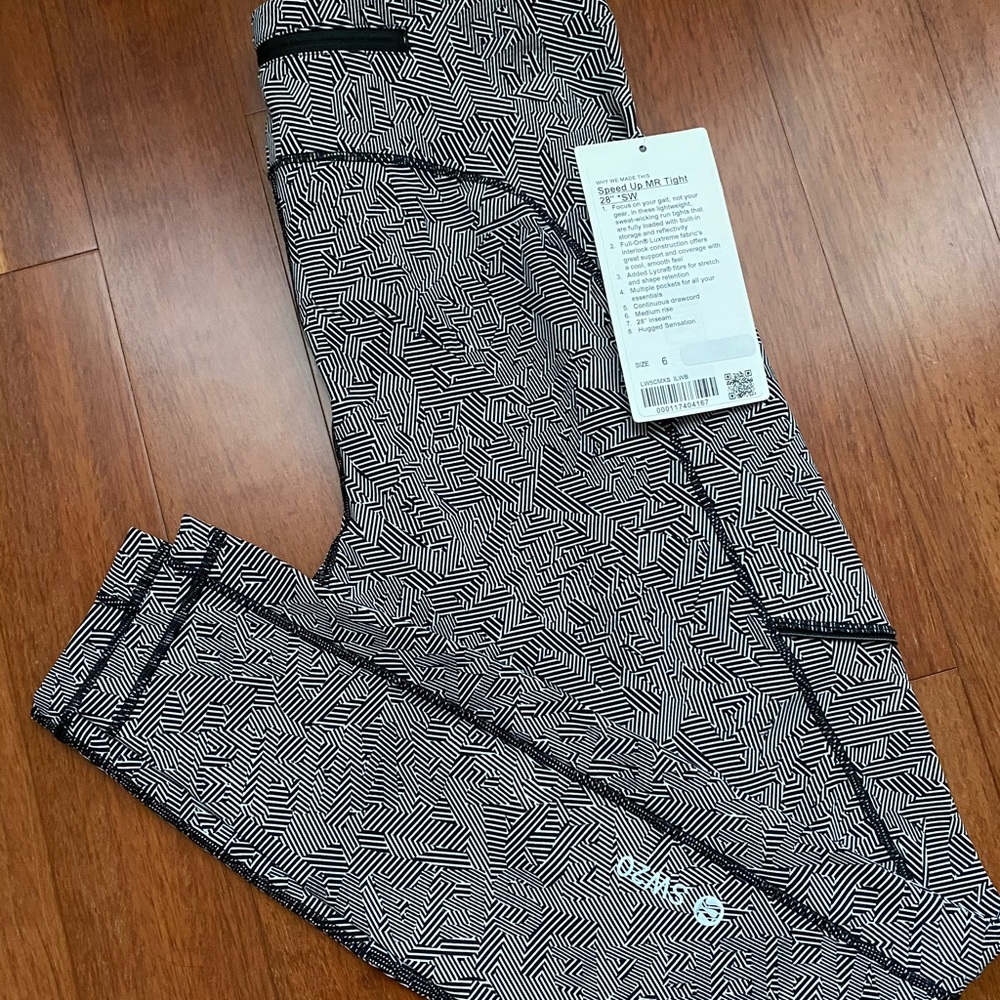 Lululemon Seawheeze 2020 Speed Up MR Tight 28” Sz6
